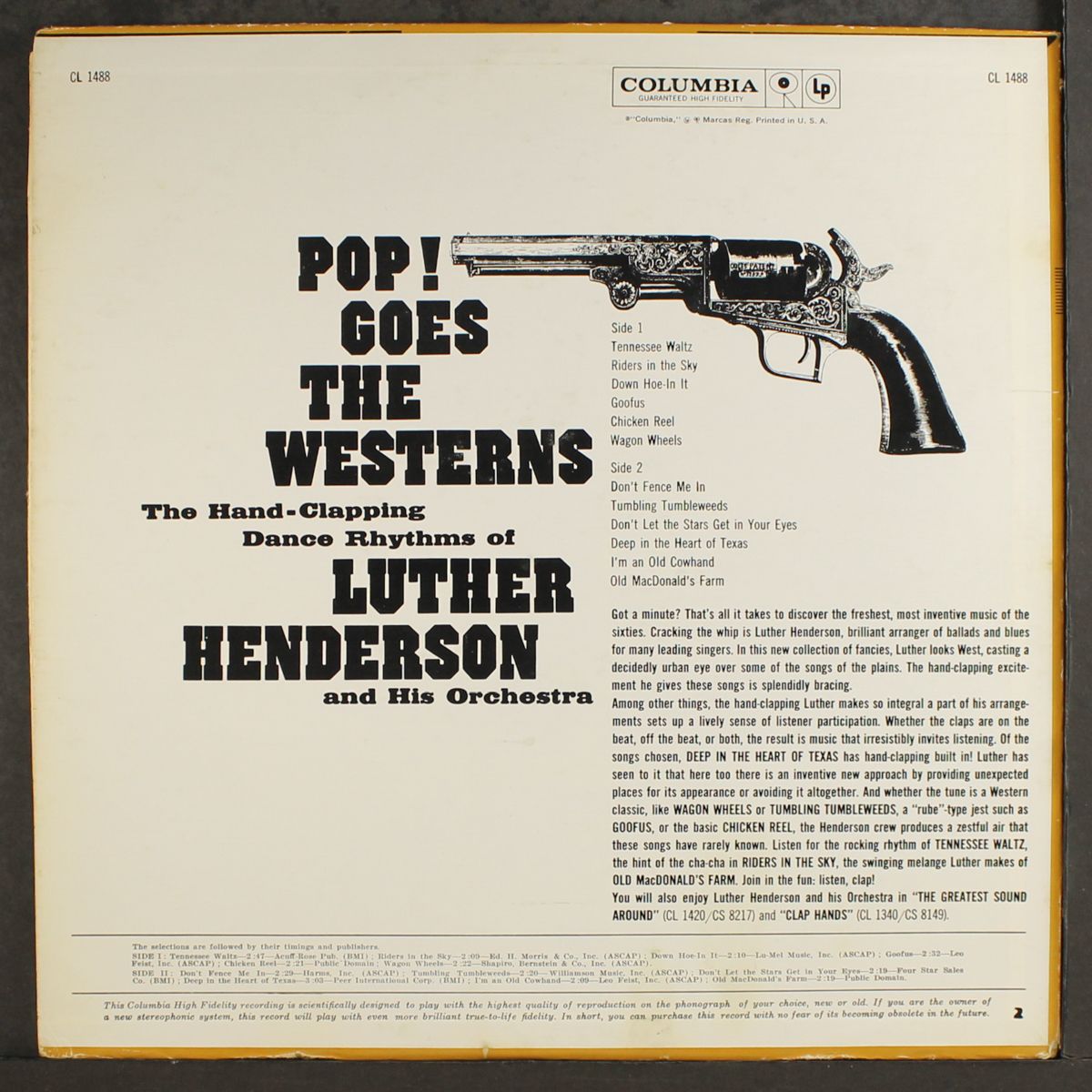 pop goes the westerns by LUTHER HENDERSON