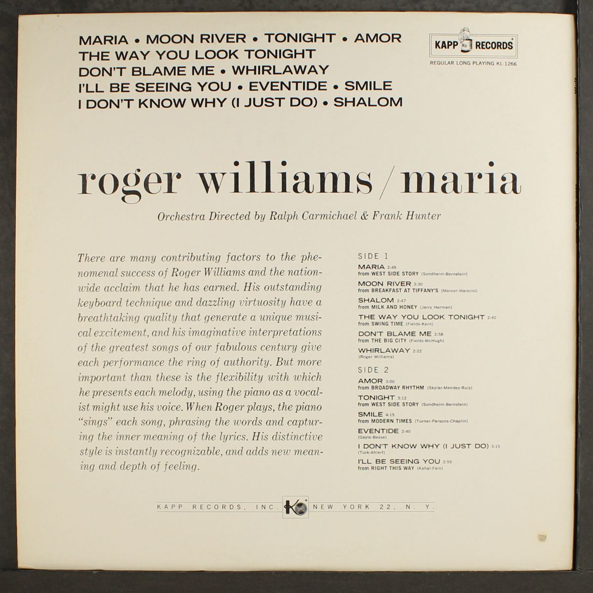 maria by ROGER WILLIAMS