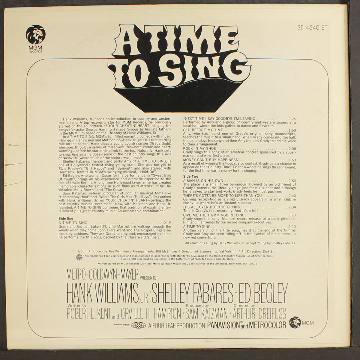 a time to sing soundtrack by HANK WILLIAMS, JR.