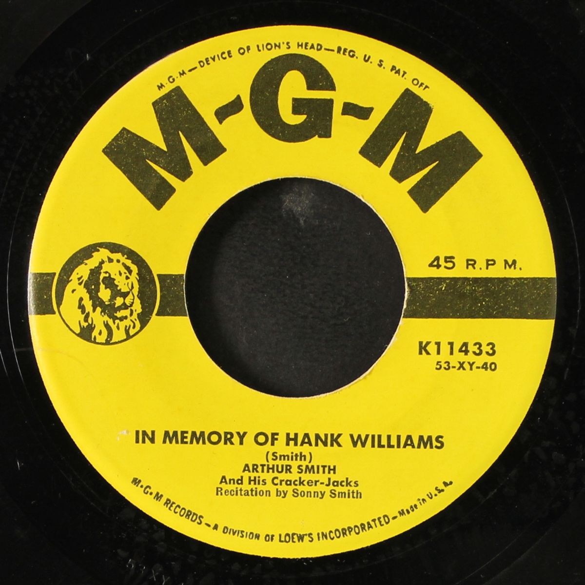 in memory of hank williams / i'm richer than you by ARTHUR SMITH