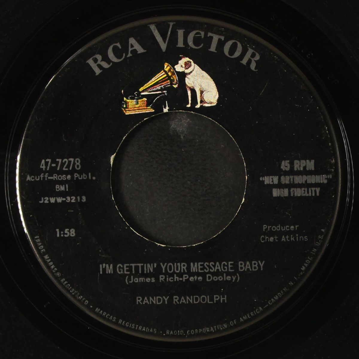 i'm gettin' your message baby by RANDY RANDOLPH