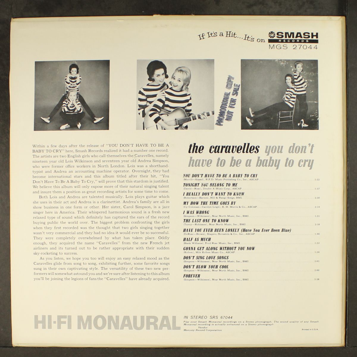 you don't have to be a baby to cry by CARAVELLES