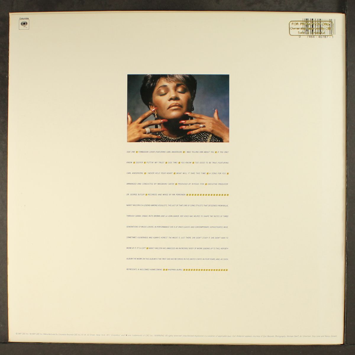 forbidden lover by NANCY WILSON