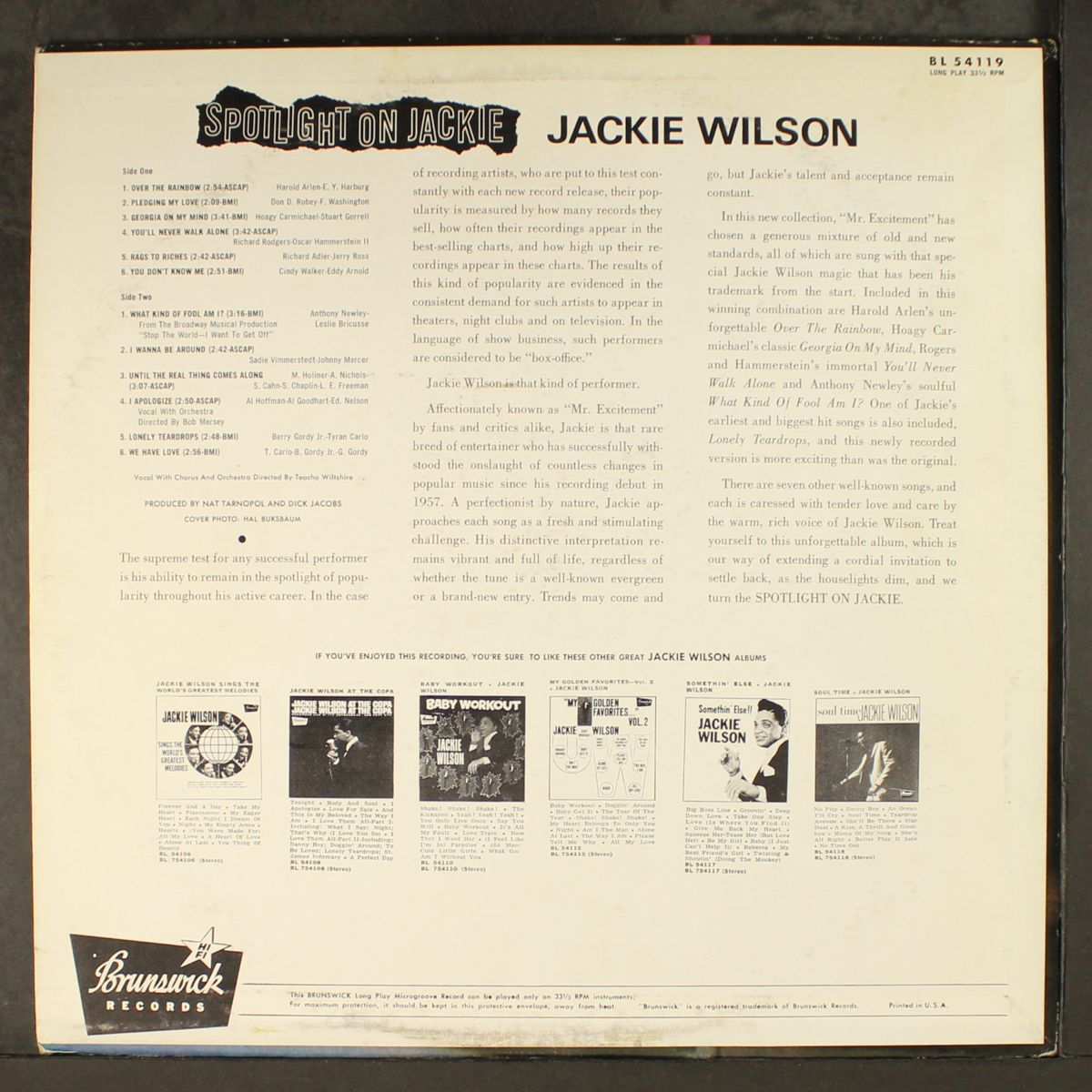 spotlight on by JACKIE WILSON