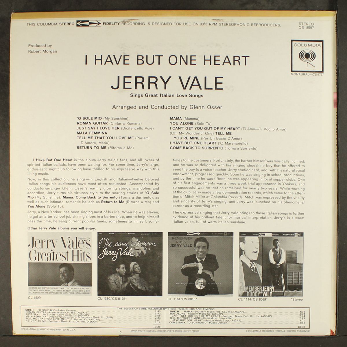 i have but one heart by JERRY VALE