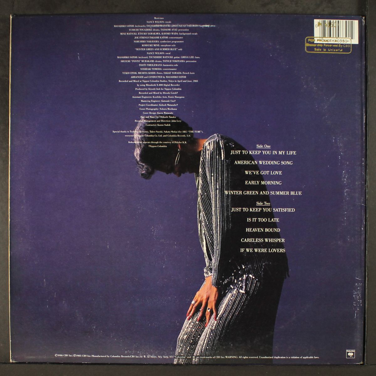 keep you satisfied by NANCY WILSON