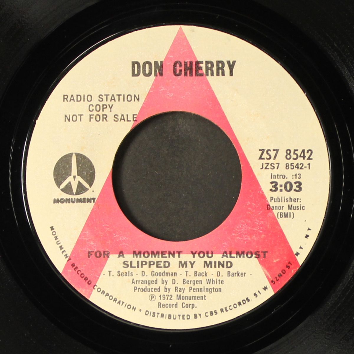 is it any wonder that i love you / for a moment you almost slipped my mind by DON CHERRY