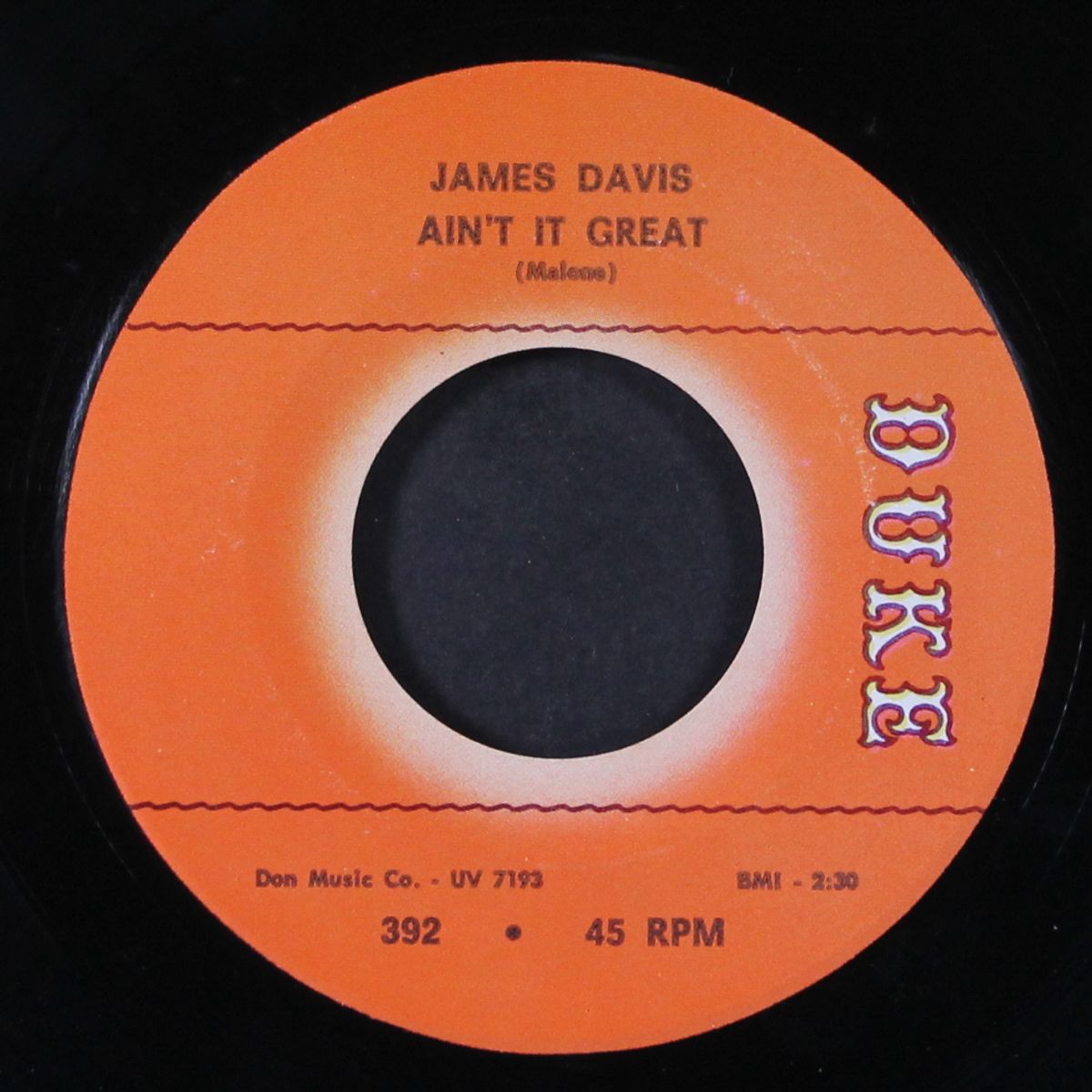 ain't it great / bad dream by JAMES DAVIS