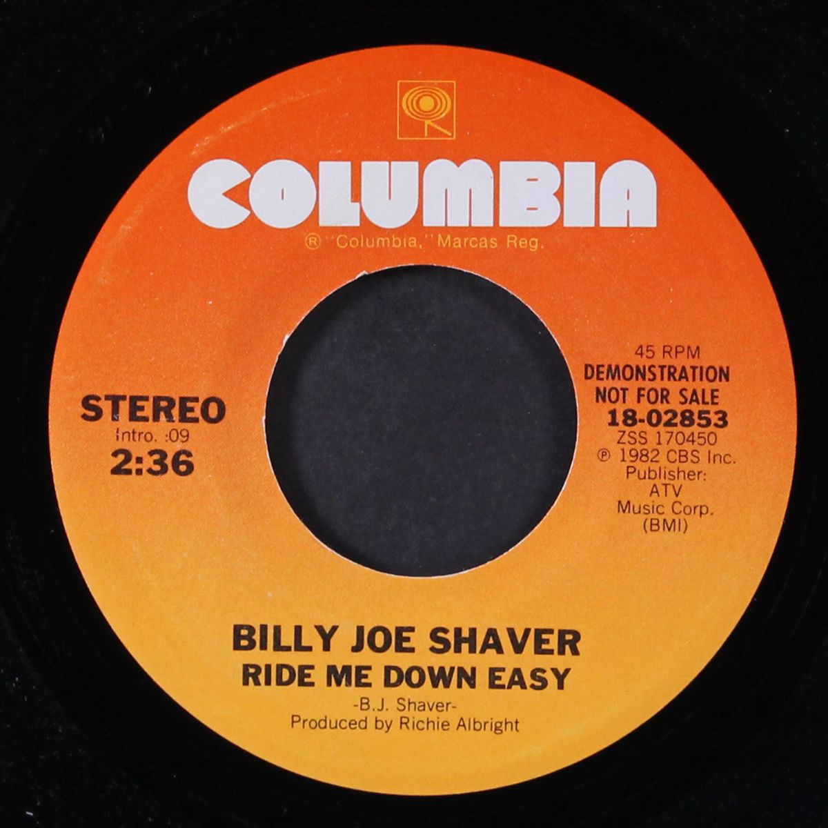 ride me down easy / same by BILLY JOE SHAVER