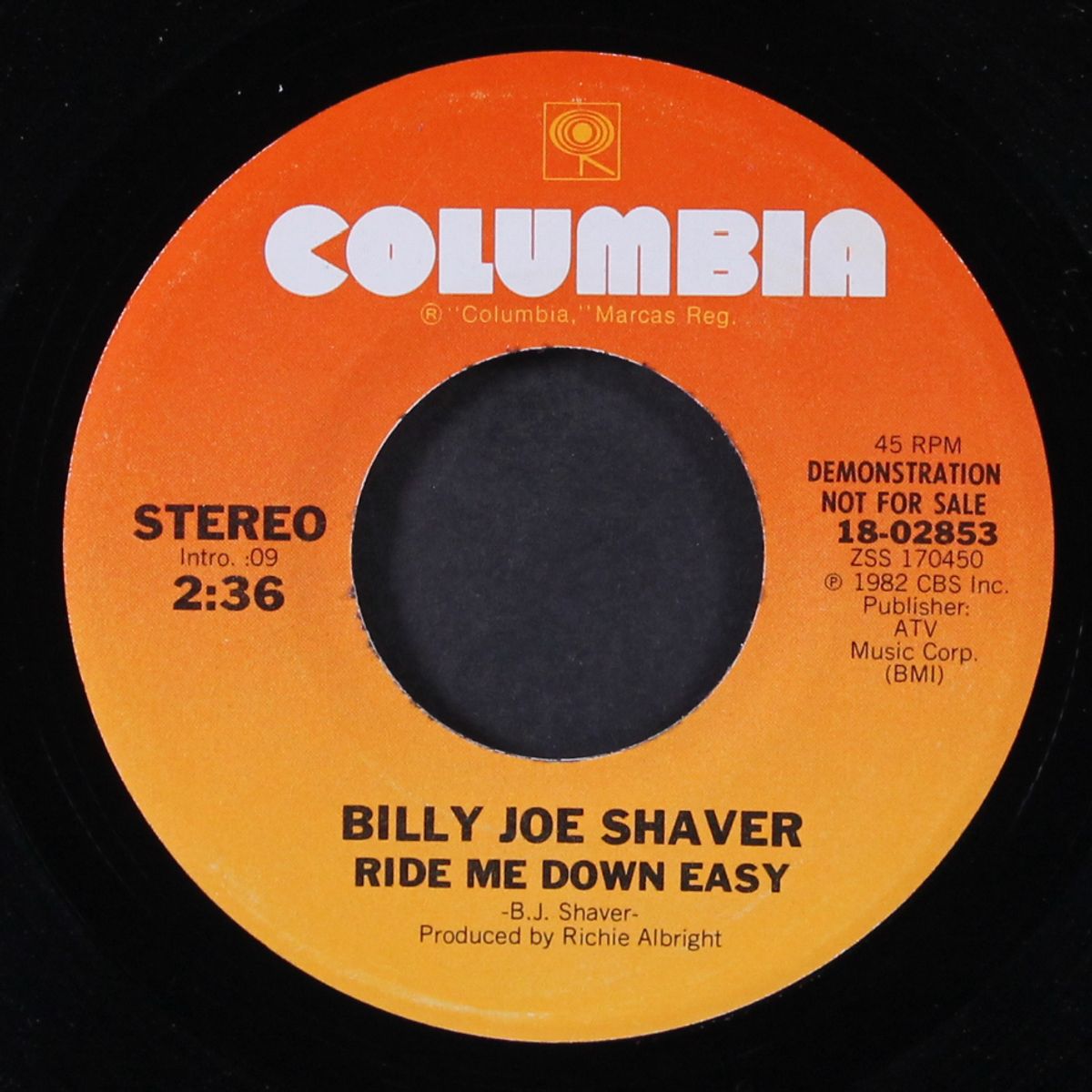 ride me down easy / same by BILLY JOE SHAVER