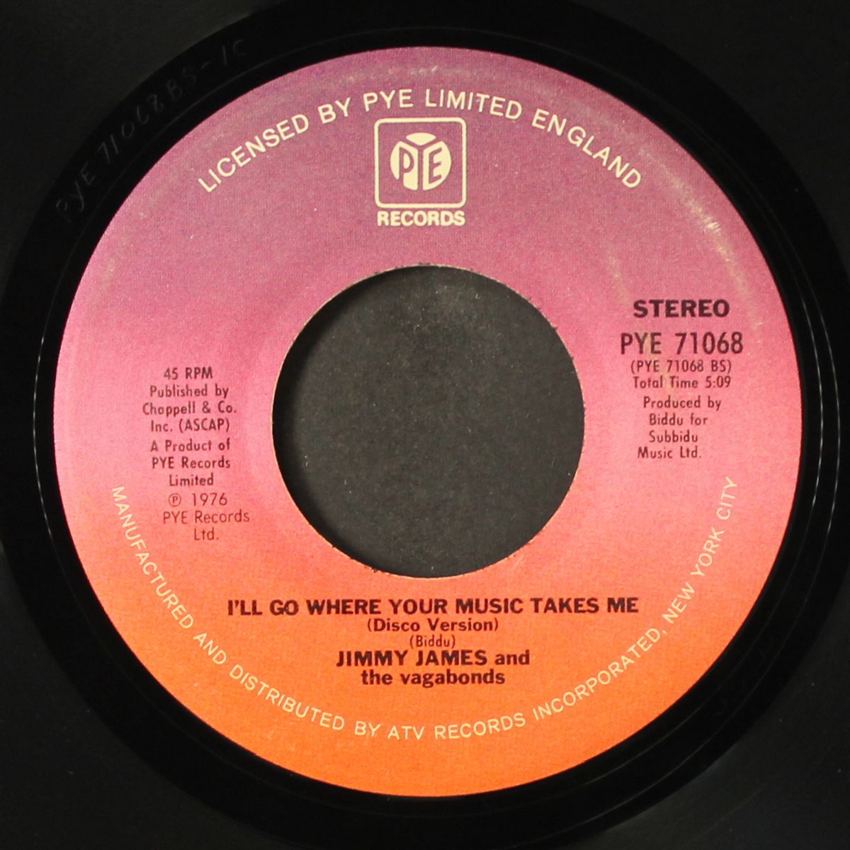 i'll go where your music takes me / disco ver. by JIMMY JAMES & VAGABONDS