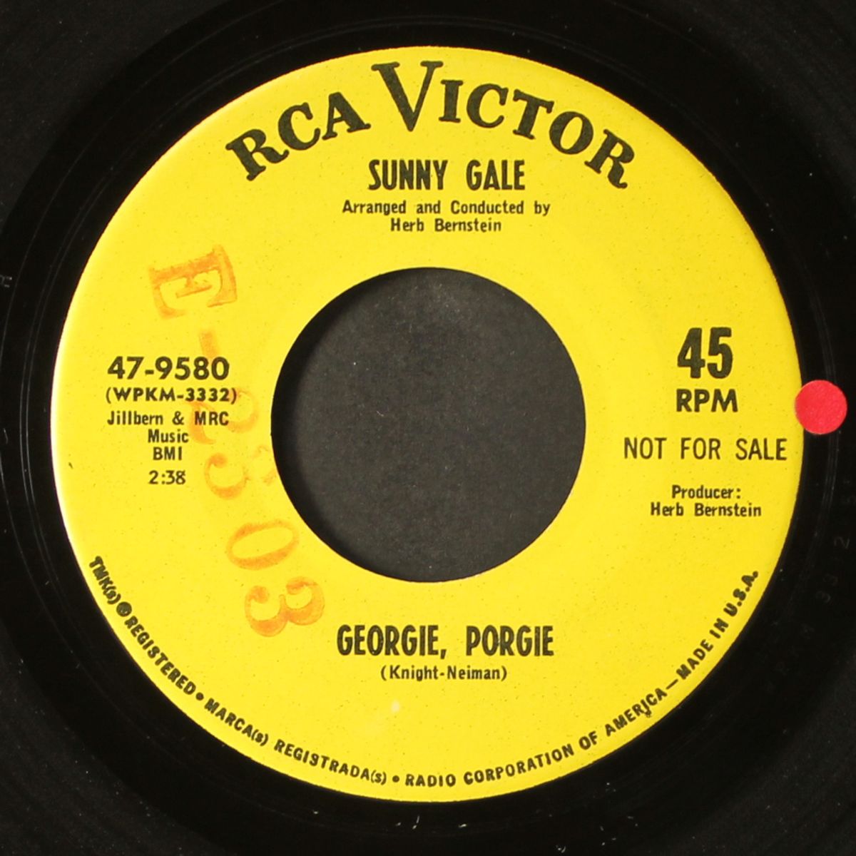 our love is a sad song / georgie, porgie by SUNNY GALE