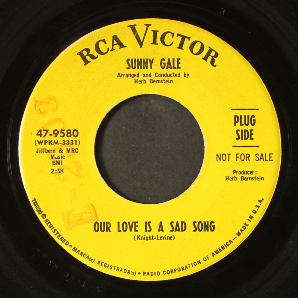 our love is a sad song / georgie, porgie by SUNNY GALE