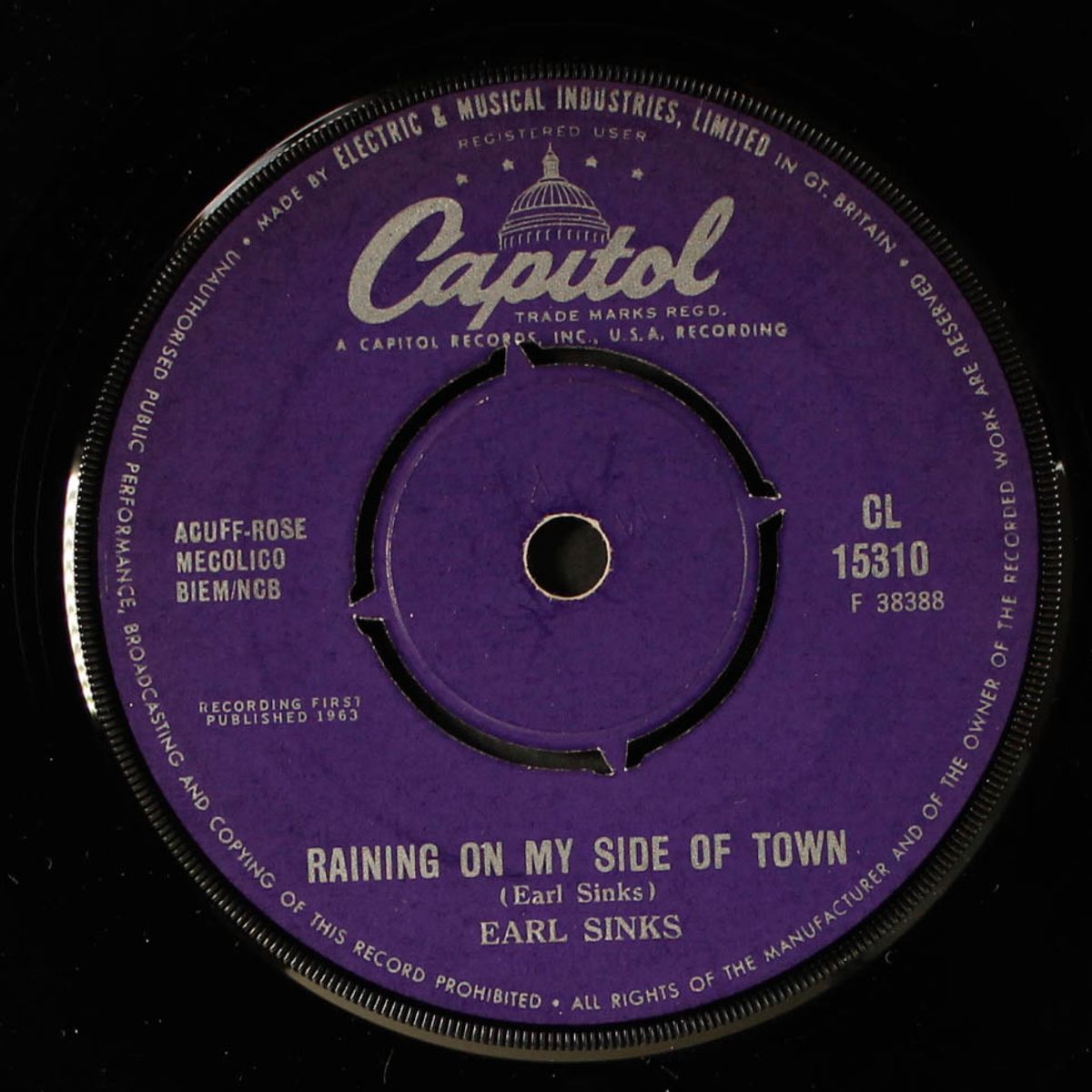looking for love / raining on my side of town by EARL SINKS