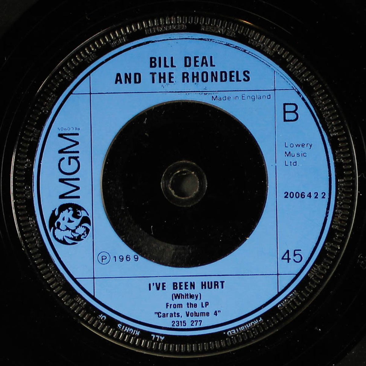 i've been hurt / i fought the law by BILL DEAL & RHONDELS / BOBBY FULLER