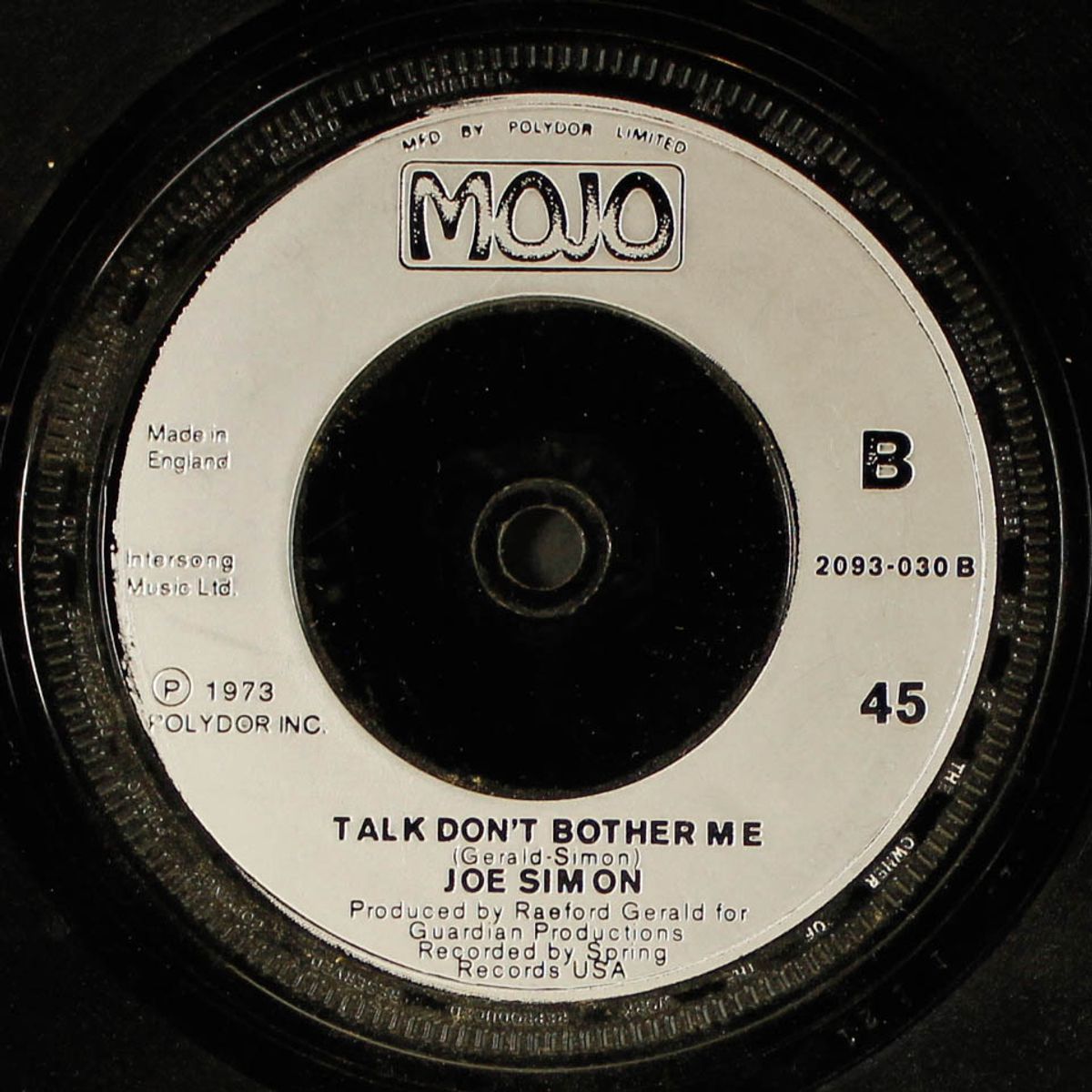 step by step / talk don't bother me by JOE SIMON