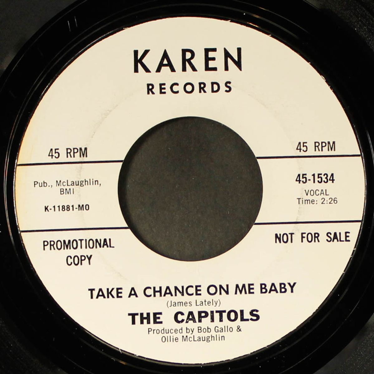 take a chance on me baby / patty cake by CAPITOLS