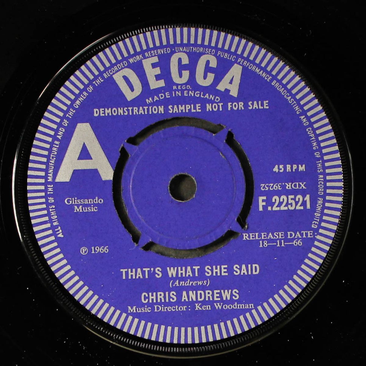 that's what she said by CHRIS ANDREWS
