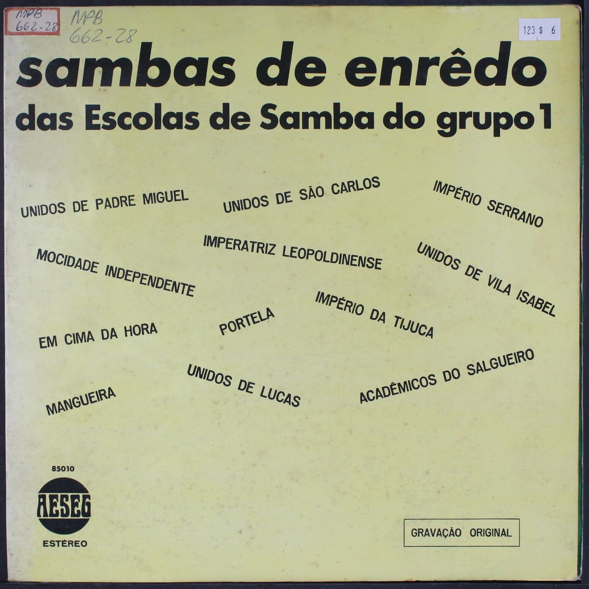 sambas de enredo das escolas de samba do grupo 1 by ESCOLAS DE SAMBAS