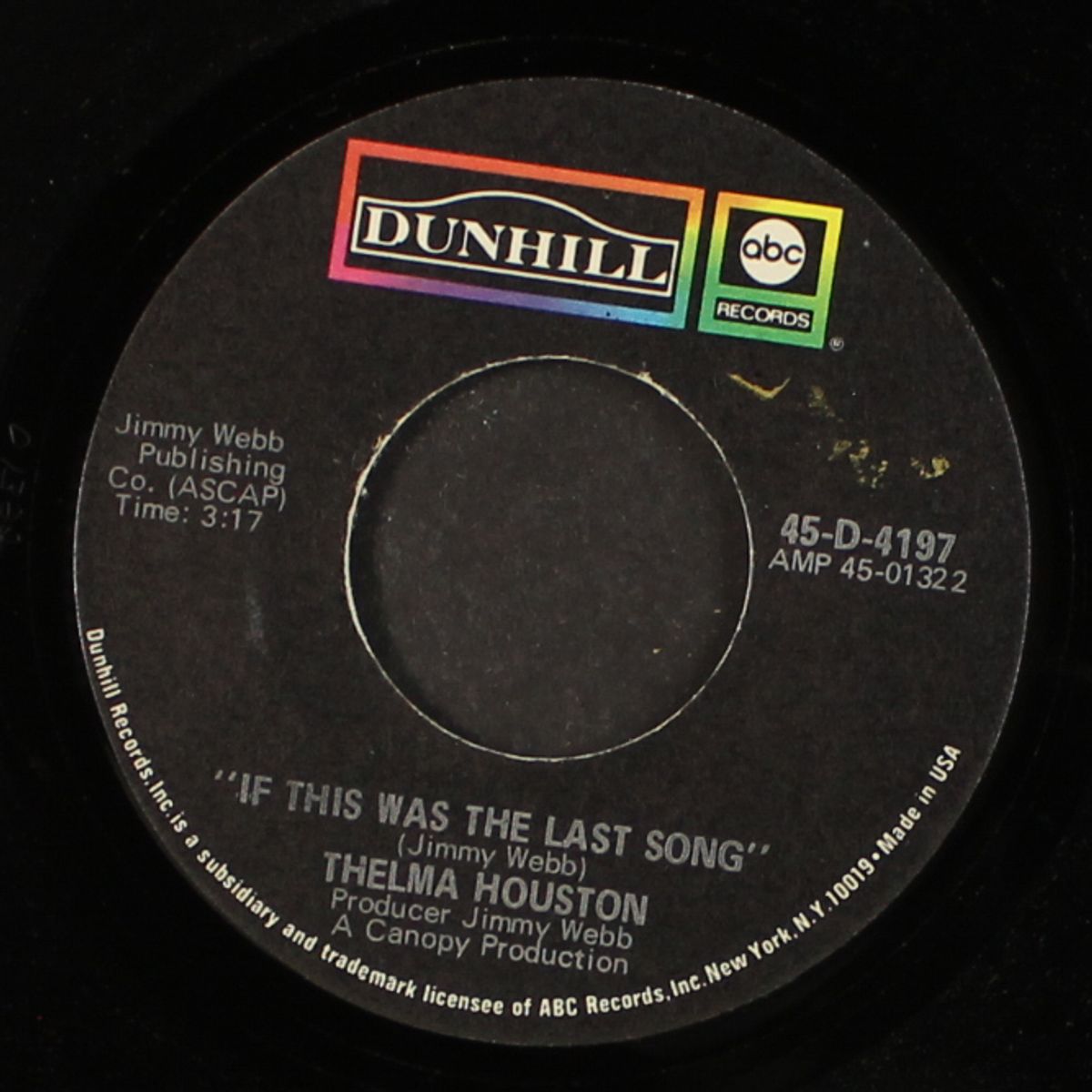 if this was the last song / sunshower by THELMA HOUSTON
