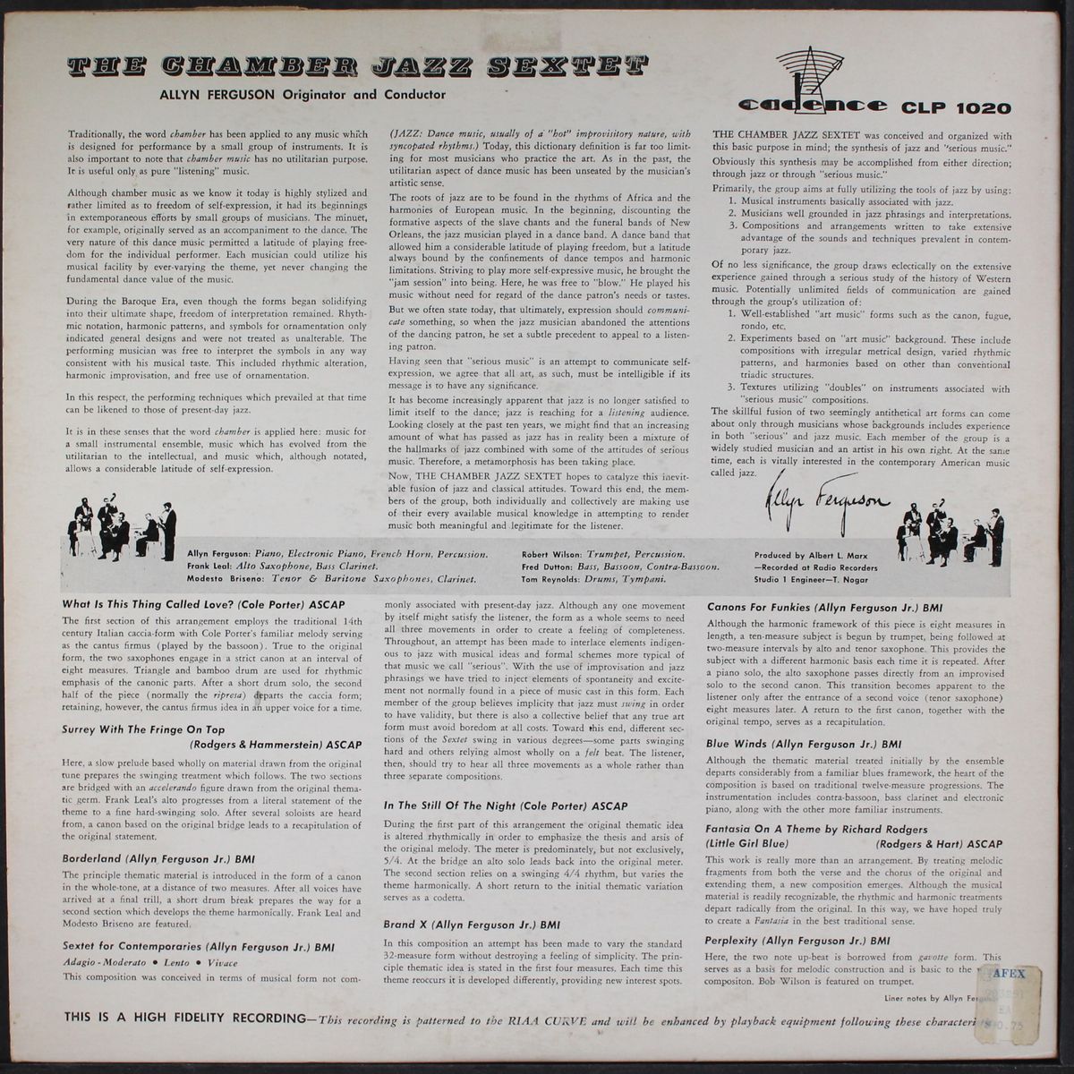 the chamber jazz sextet by CHAMBER JAZZ SEXTET