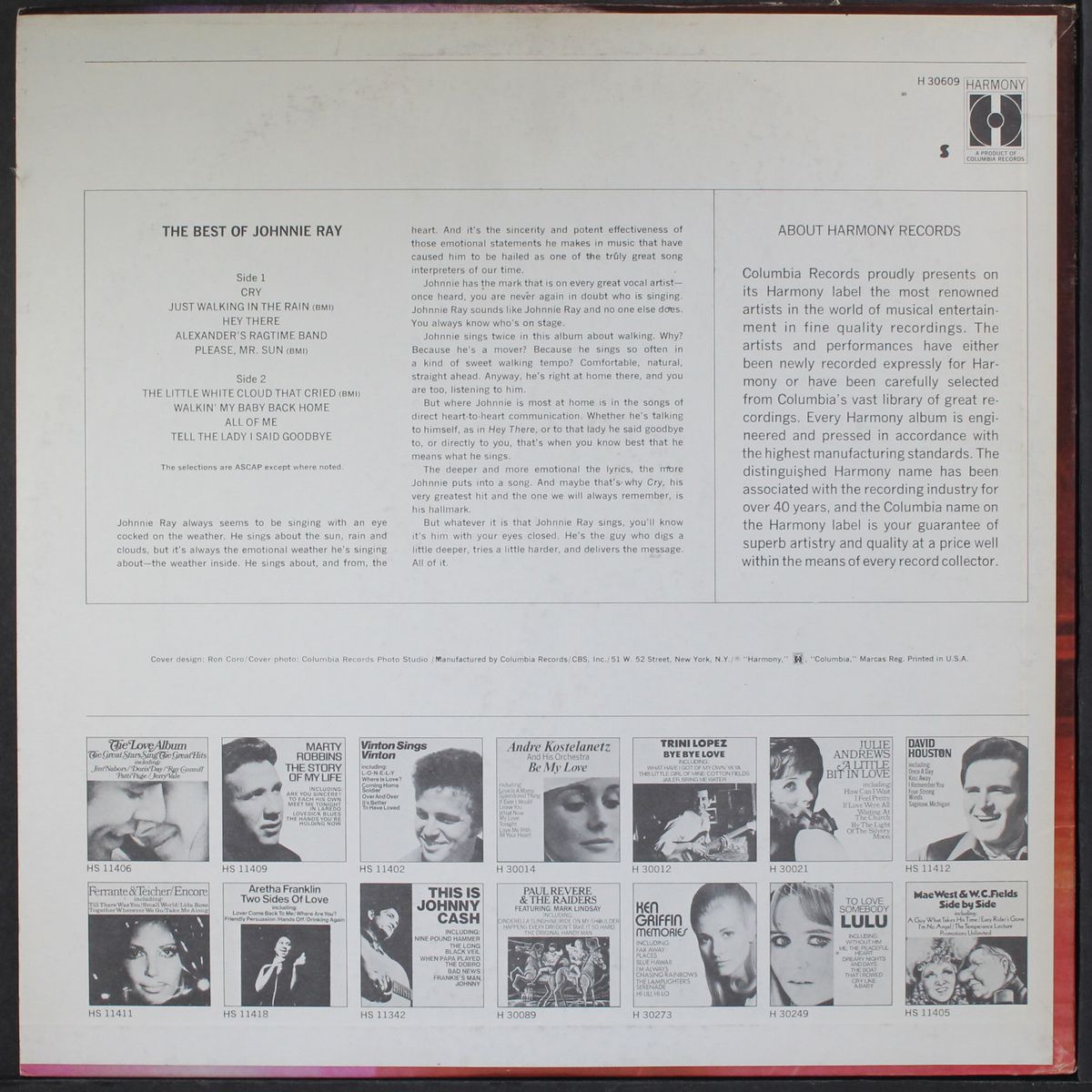 the best of johnnie ray by JOHNNIE RAY