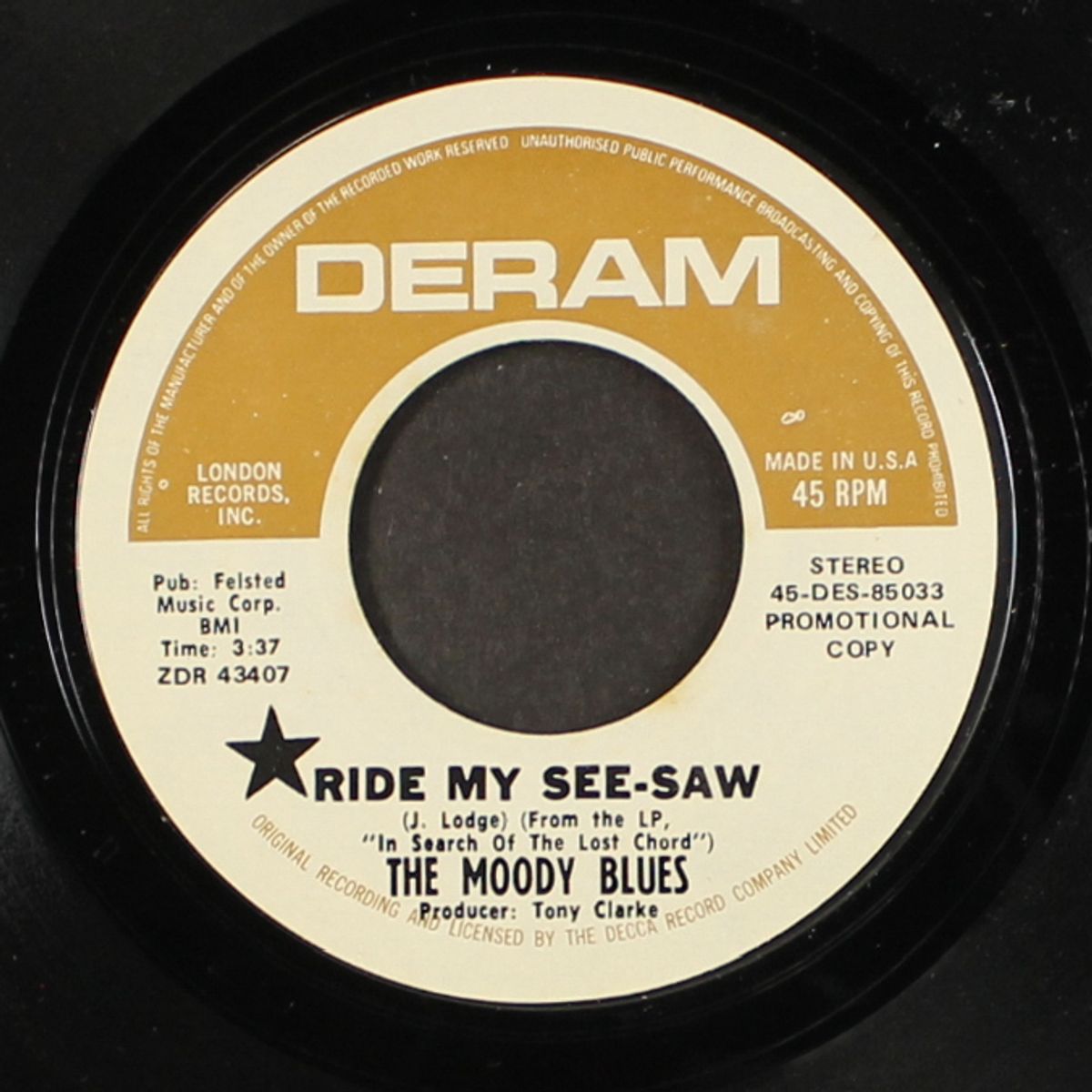 ride my see-saw / voices in the sky by MOODY BLUES