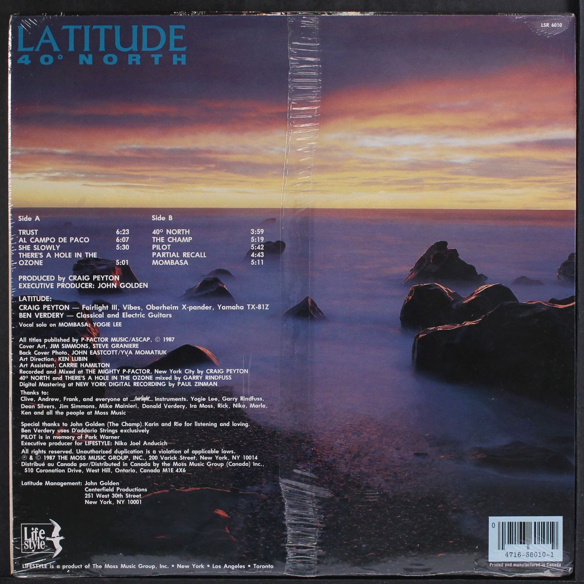 40 degrees north by LATITUDE