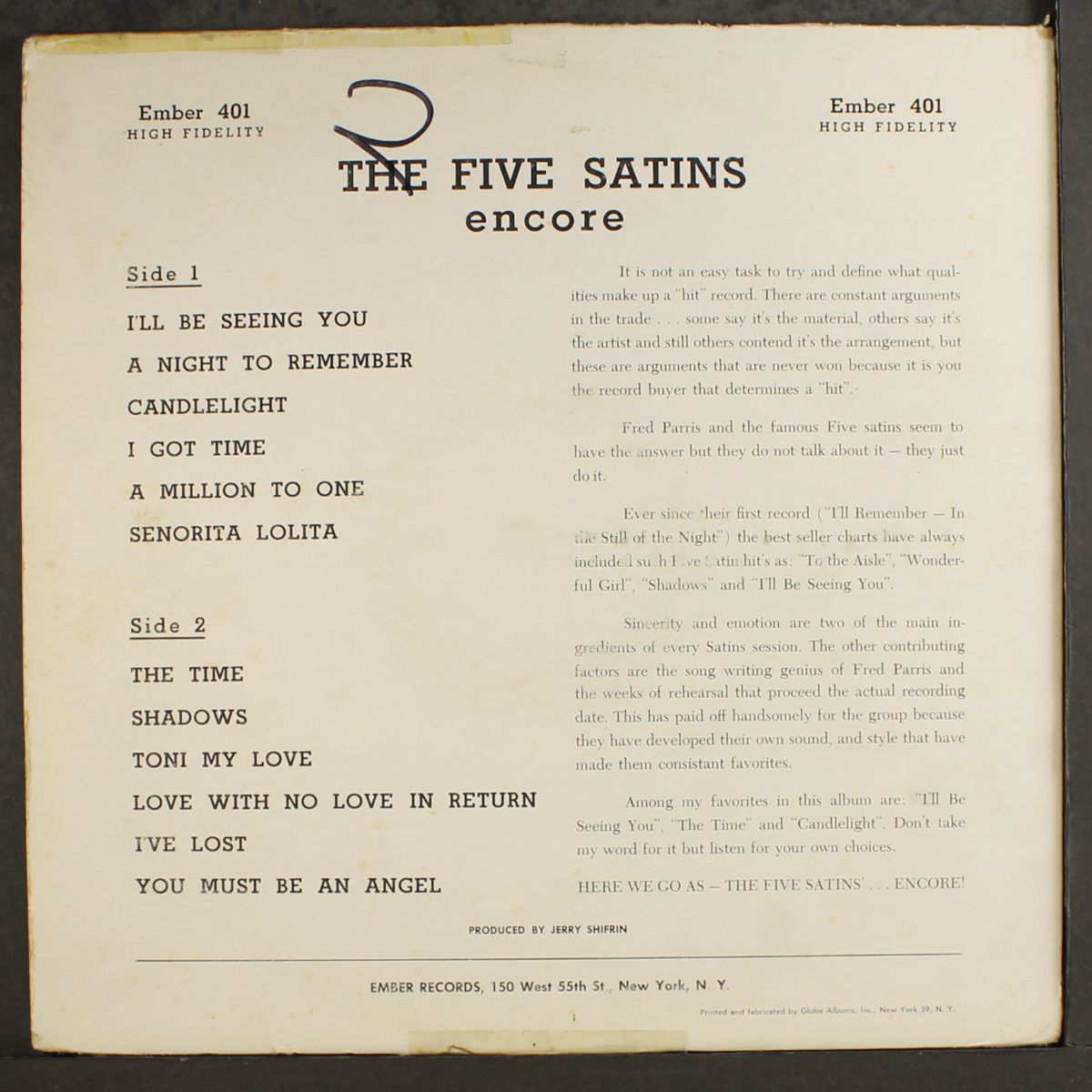 encore, vol. 2 by FIVE SATINS