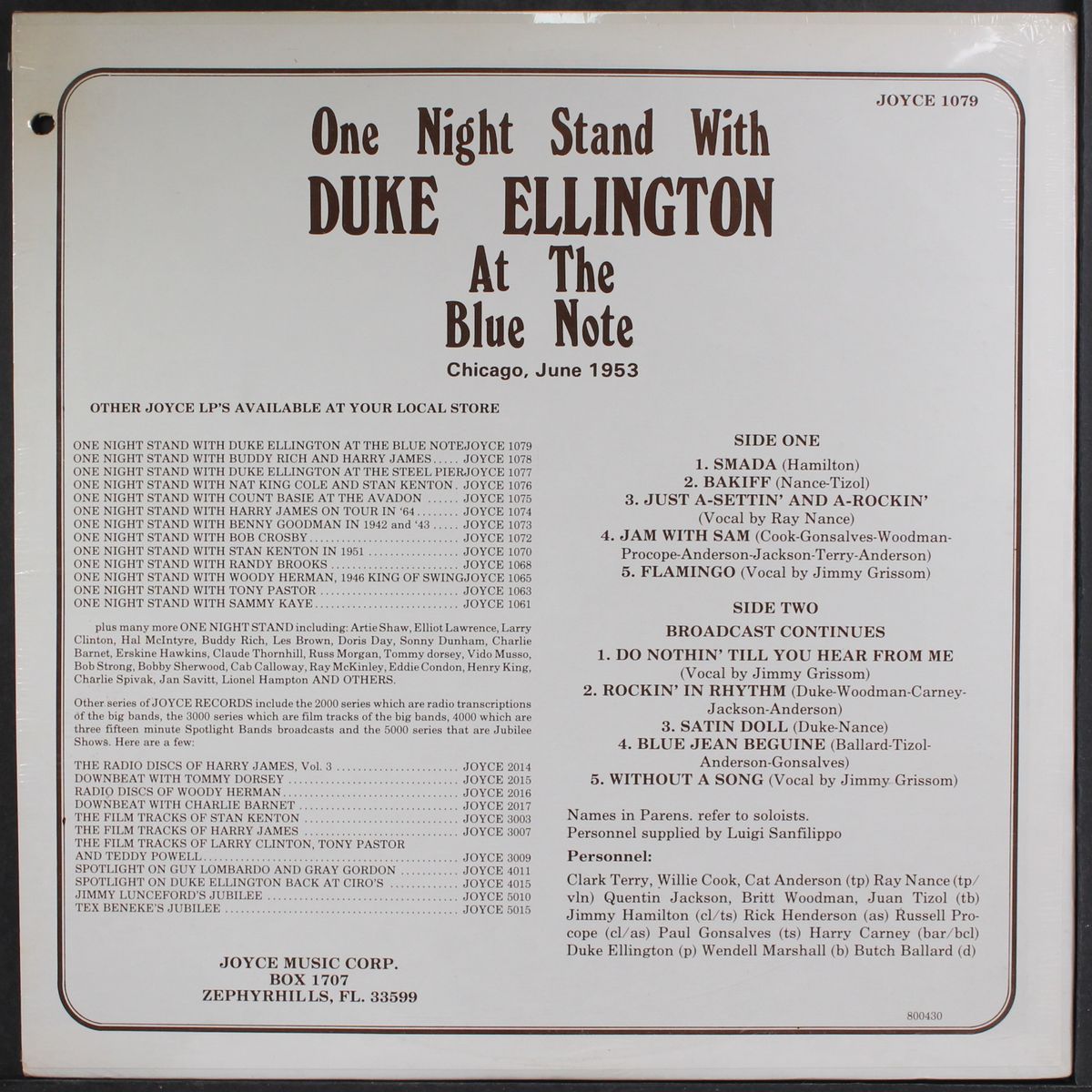one night stand at the blue note by DUKE ELLINGTON