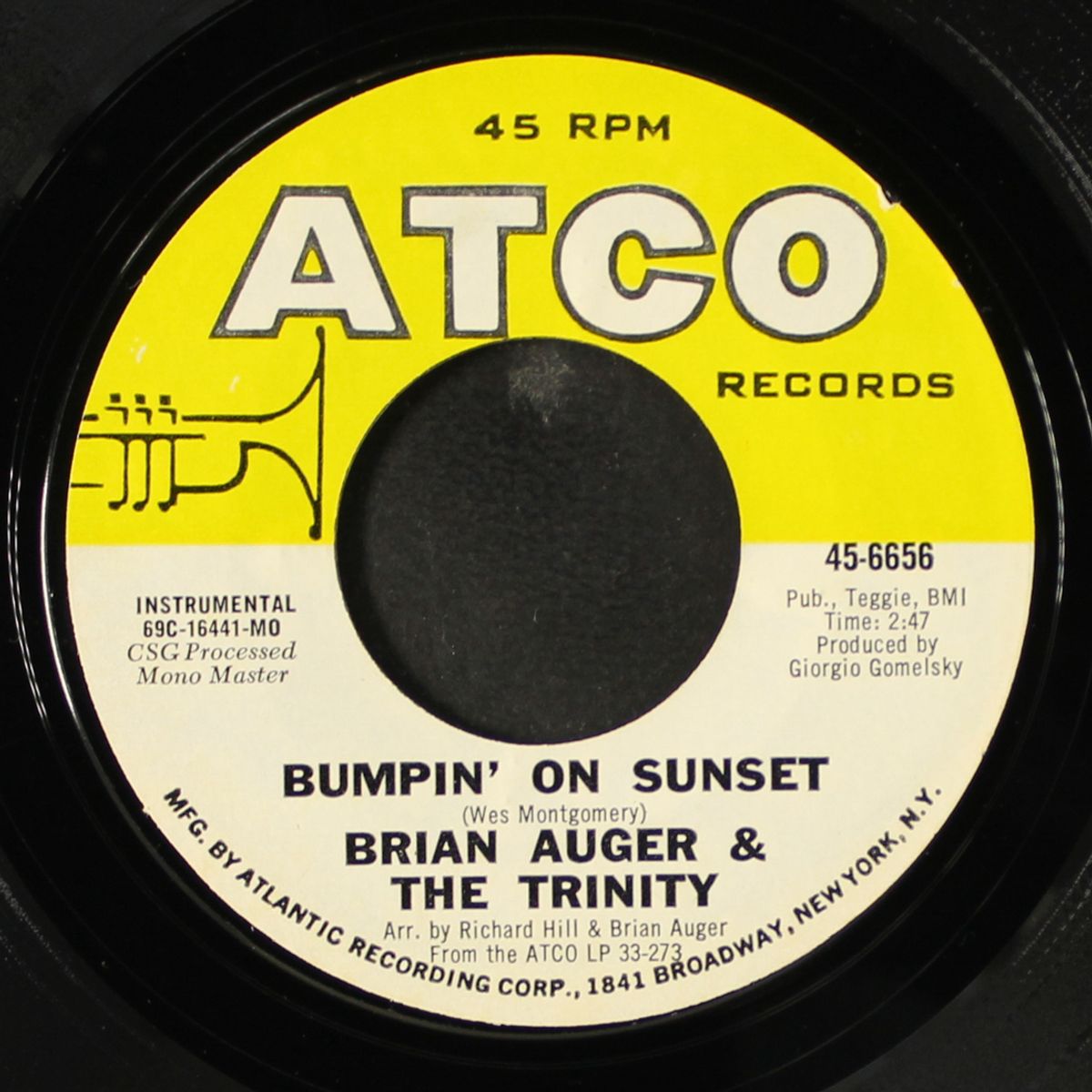 bumpin' on sunset / a day in the life by BRIAN AUGER & TRINITY