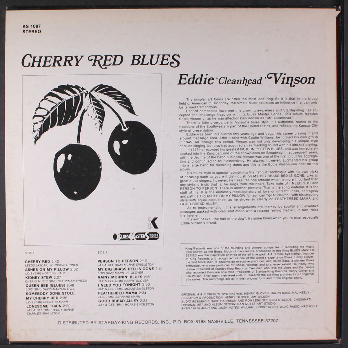 cherry red blues by EDDIE 'CLEANHEAD' VINSON