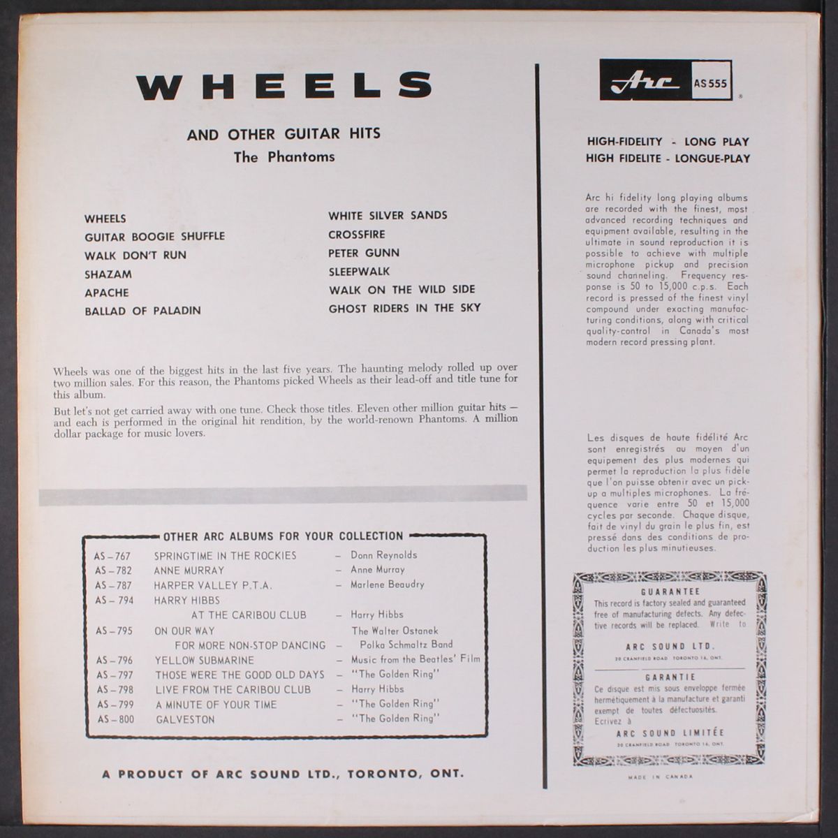 wheels and other guitar hits by PHANTOMS
