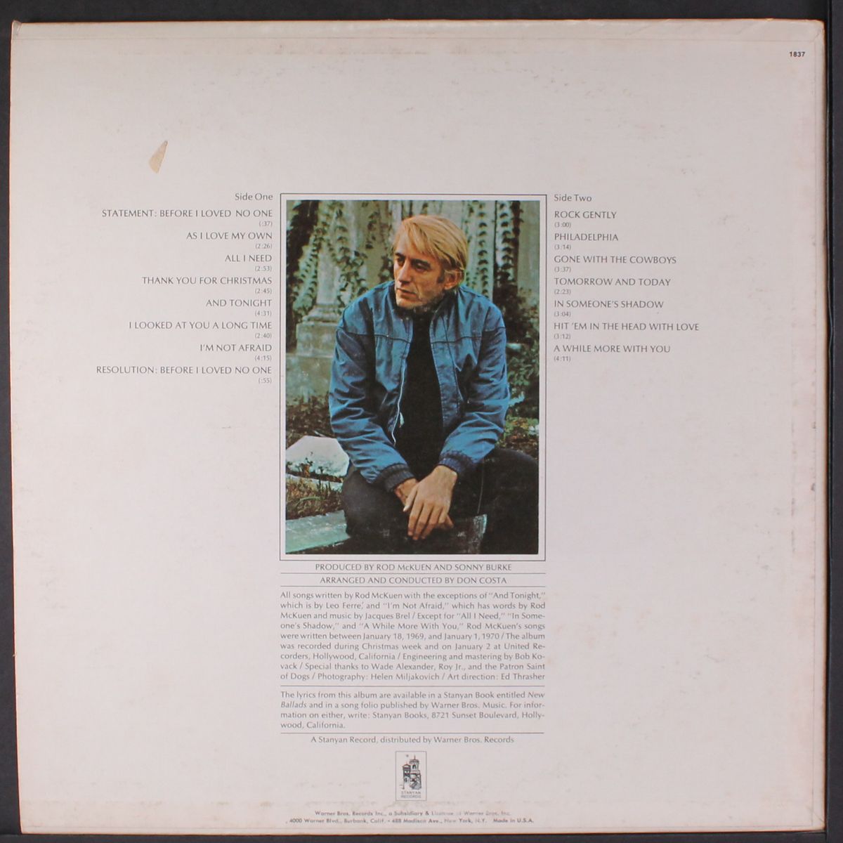 new ballads by ROD MCKUEN
