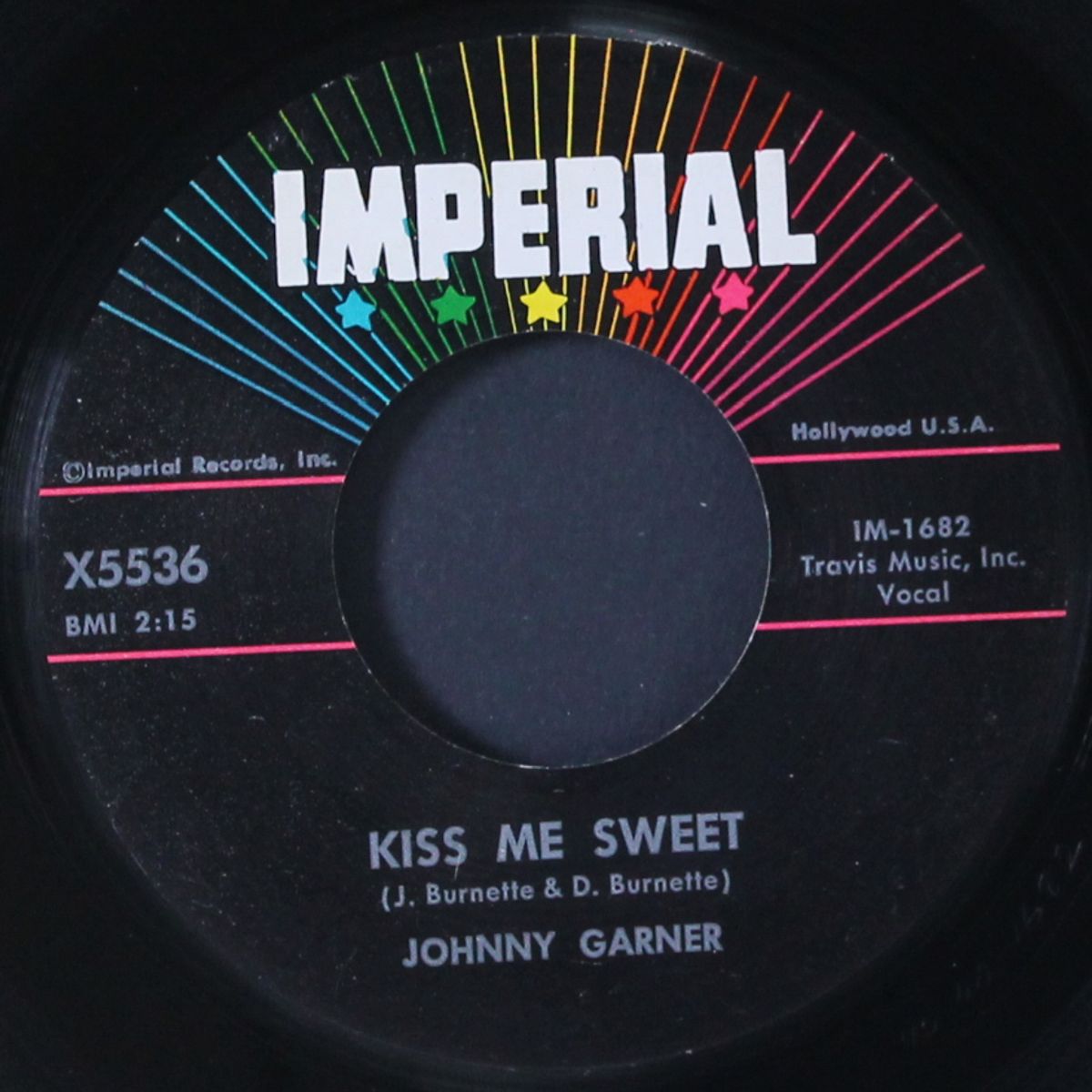 kiss me sweet / little starry eyes by JOHNNY GARNER
