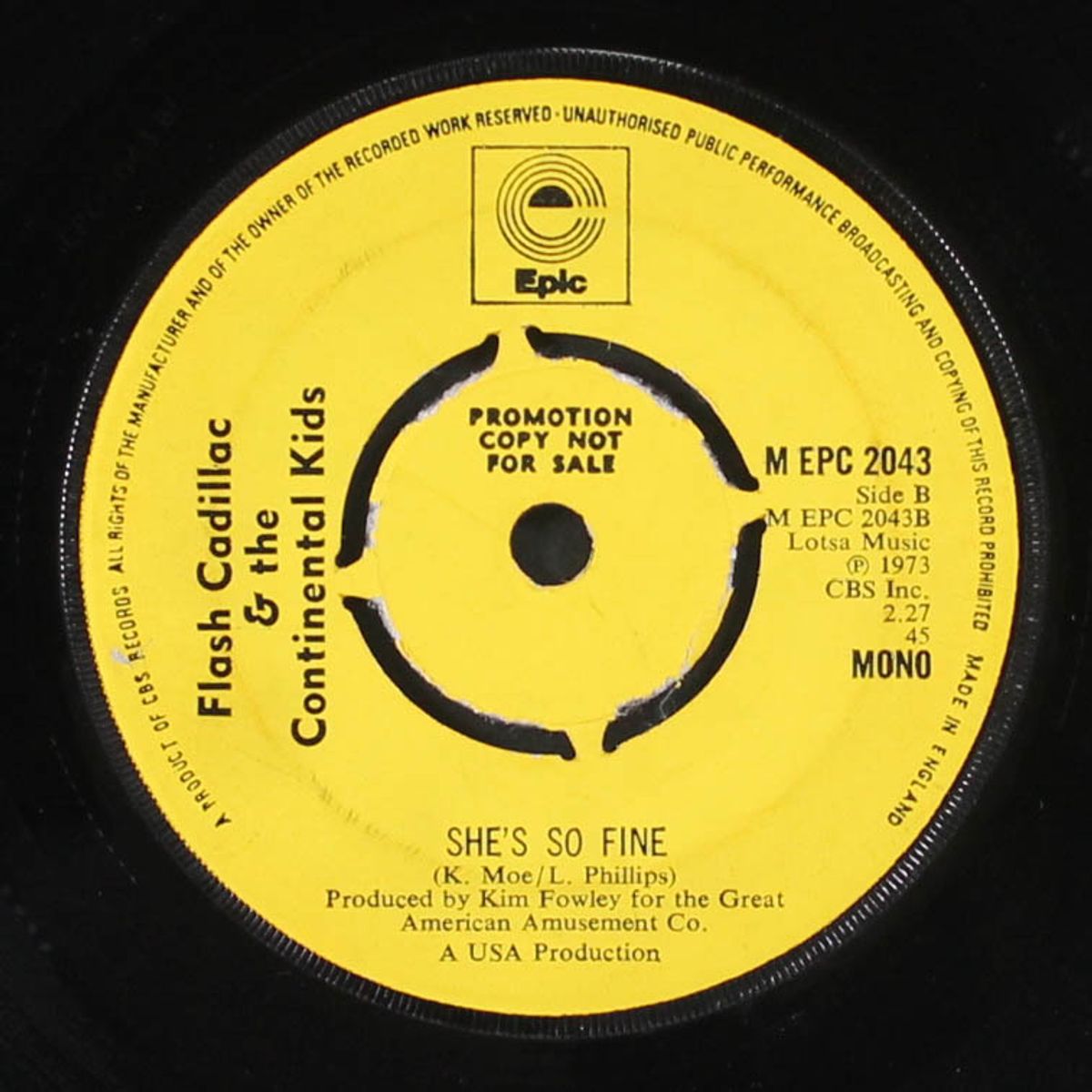 at the hop / she's so fine by FLASH CADILLAC & CONTINENTAL KIDS