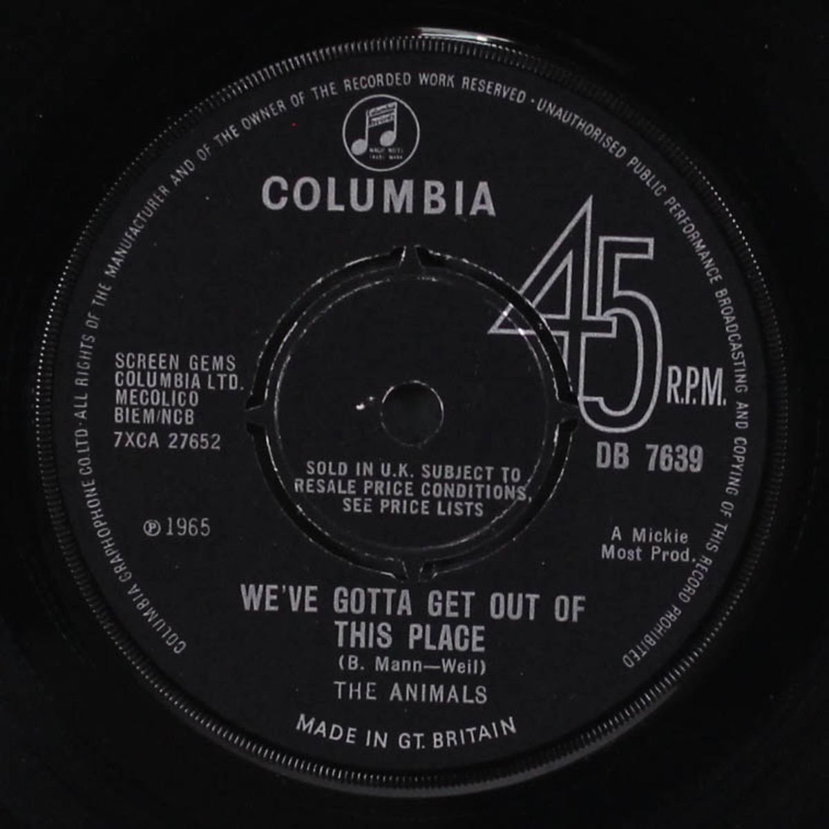 we've gotta get out of this place / i can't believe it by ANIMALS