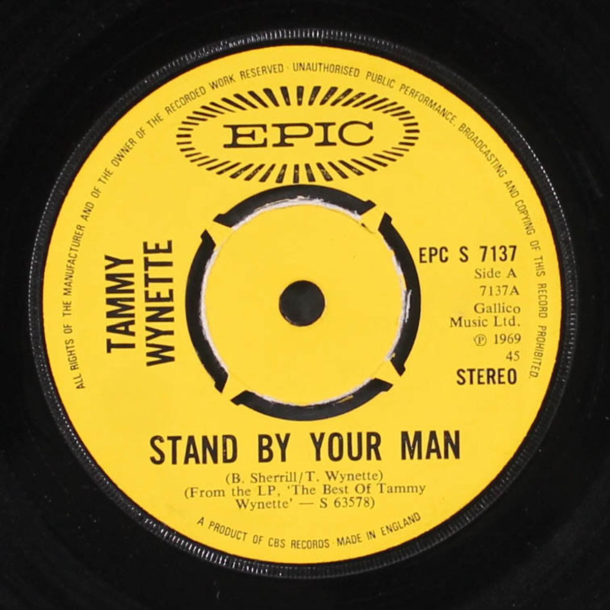 stand by your man / your good girl's gonna go bad by TAMMY WYNETTE
