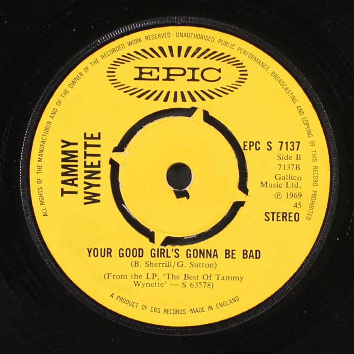 stand by your man / your good girl's gonna go bad by TAMMY WYNETTE