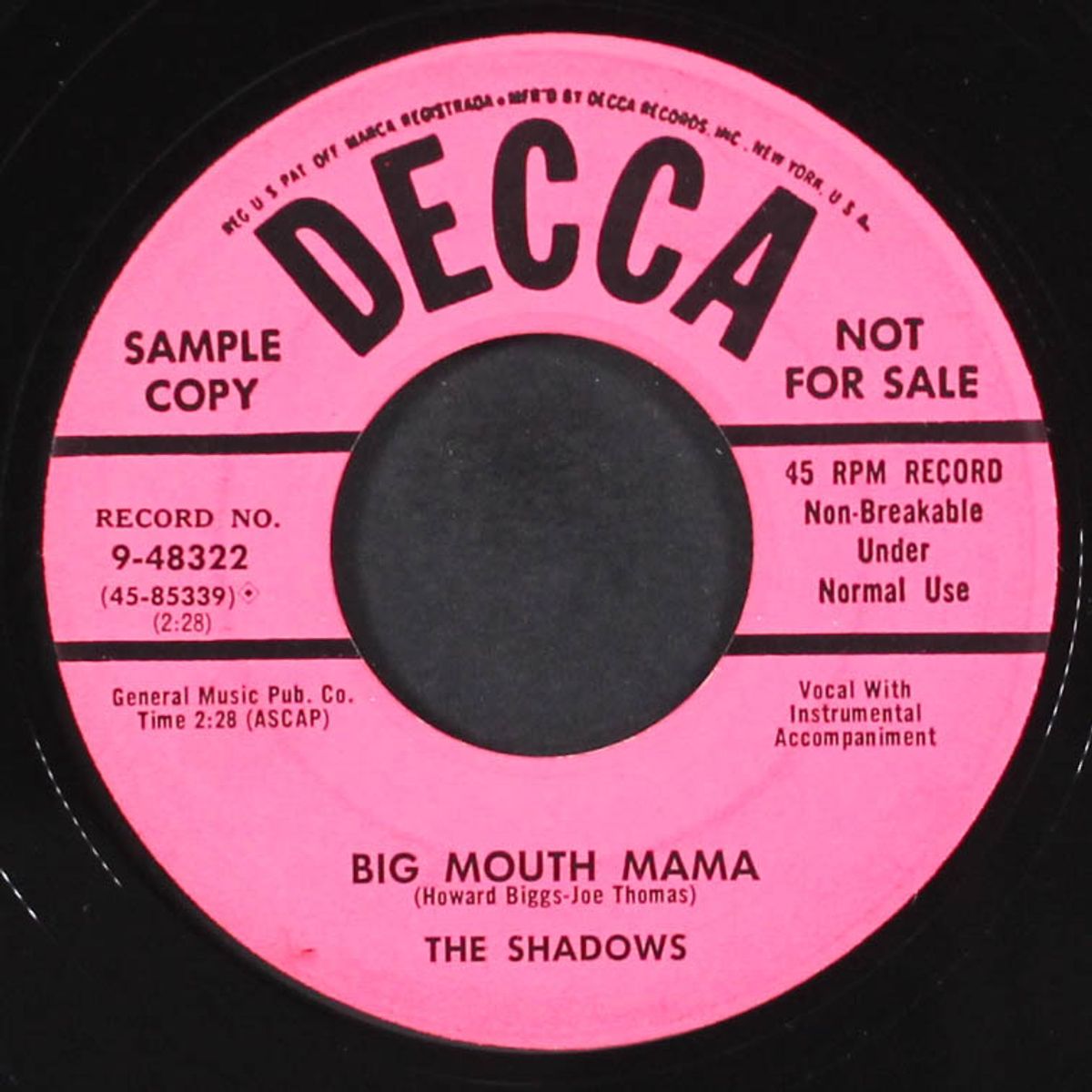 big mouth mama / better than gold by SHADOWS