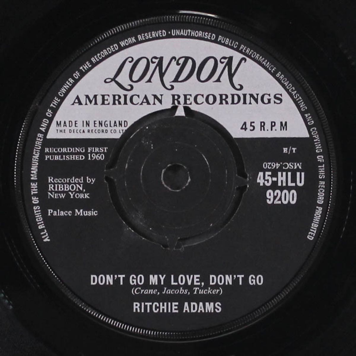 don't go my love, don't go / back to school by RITCHIE ADAMS
