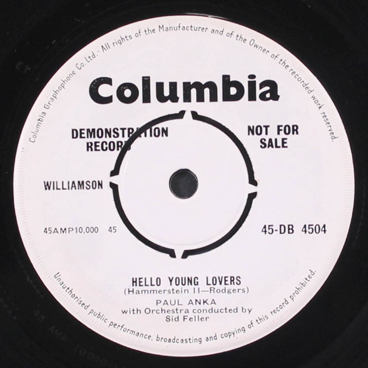 hello young lovers / i love you in the same old way by PAUL ANKA