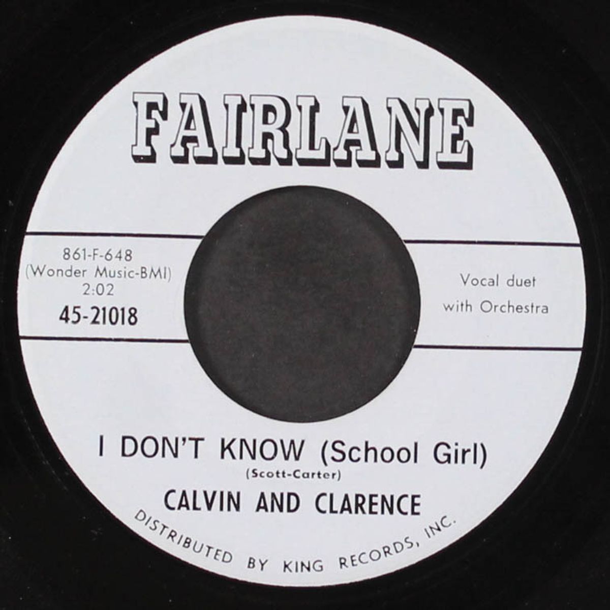 i dont know / goodnight irene by CALVIN & CLARENCE