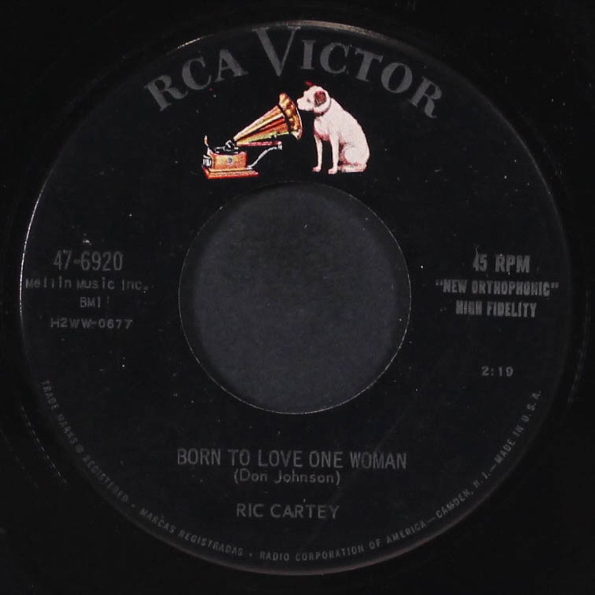 born to love one woman / let me tell you about love by RIC CARTEY