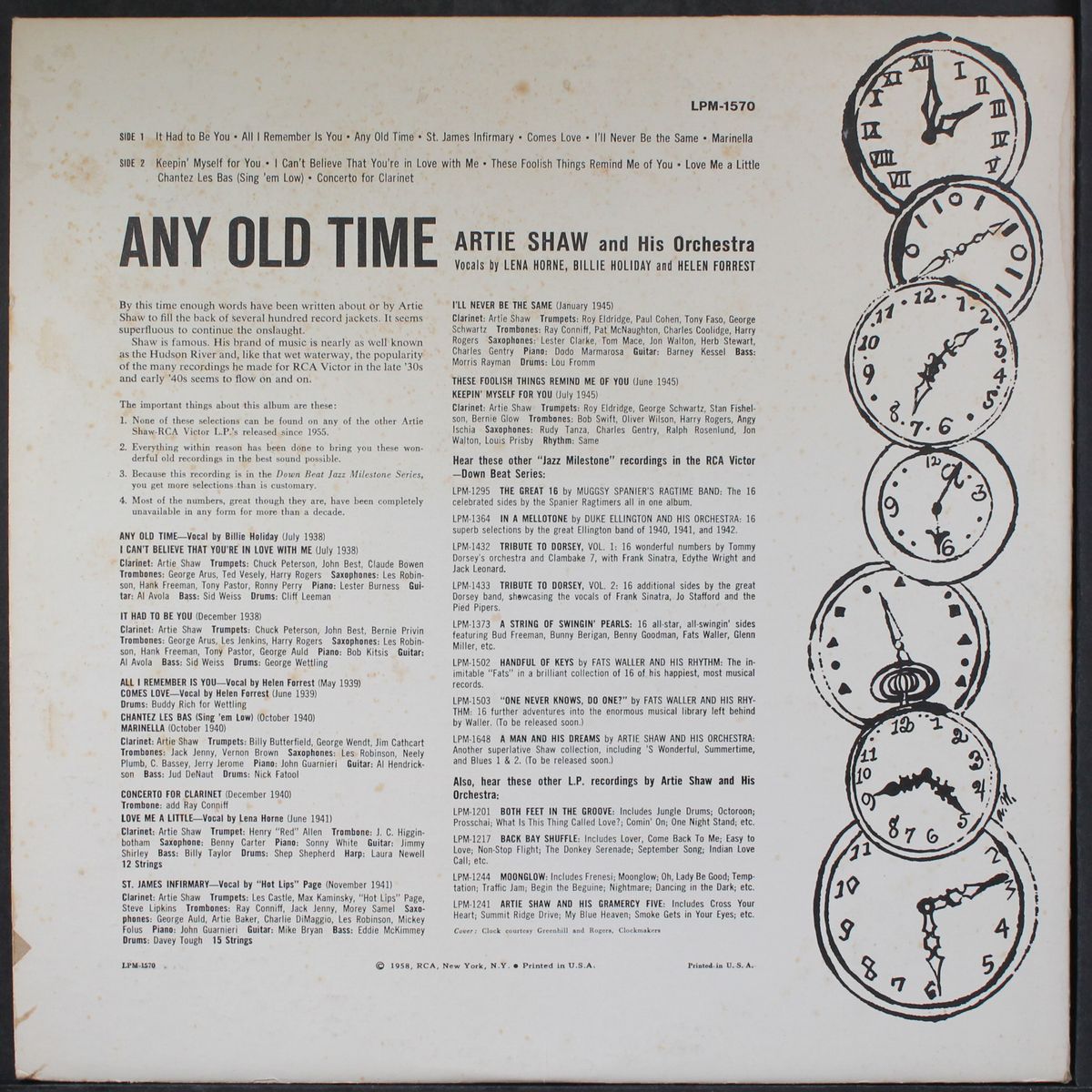 any old time by ARTIE SHAW