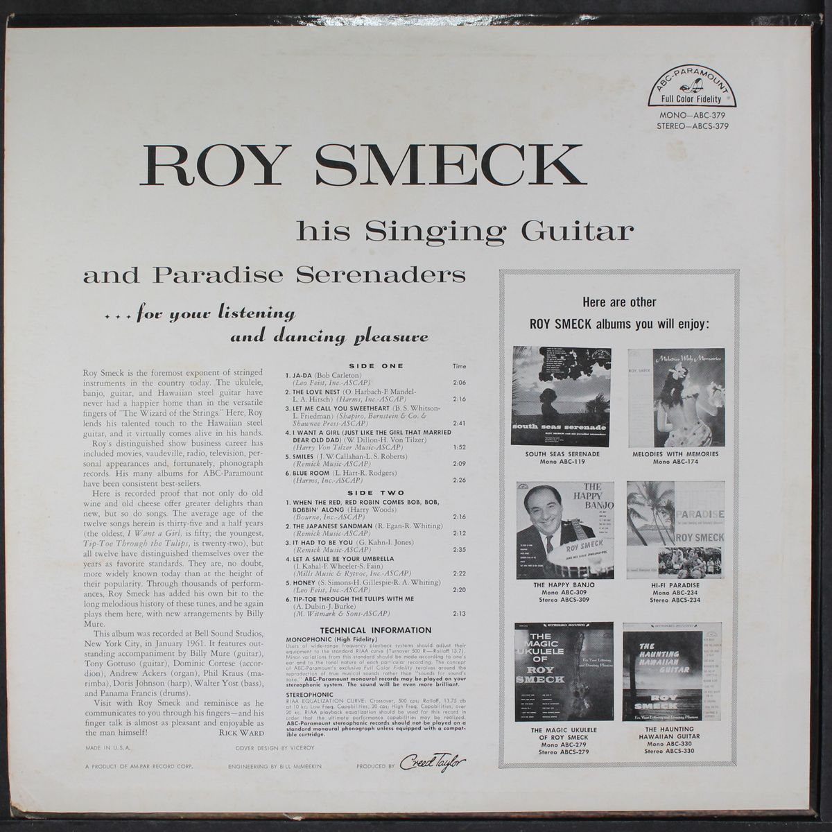 his singing guitar by ROY SMECK