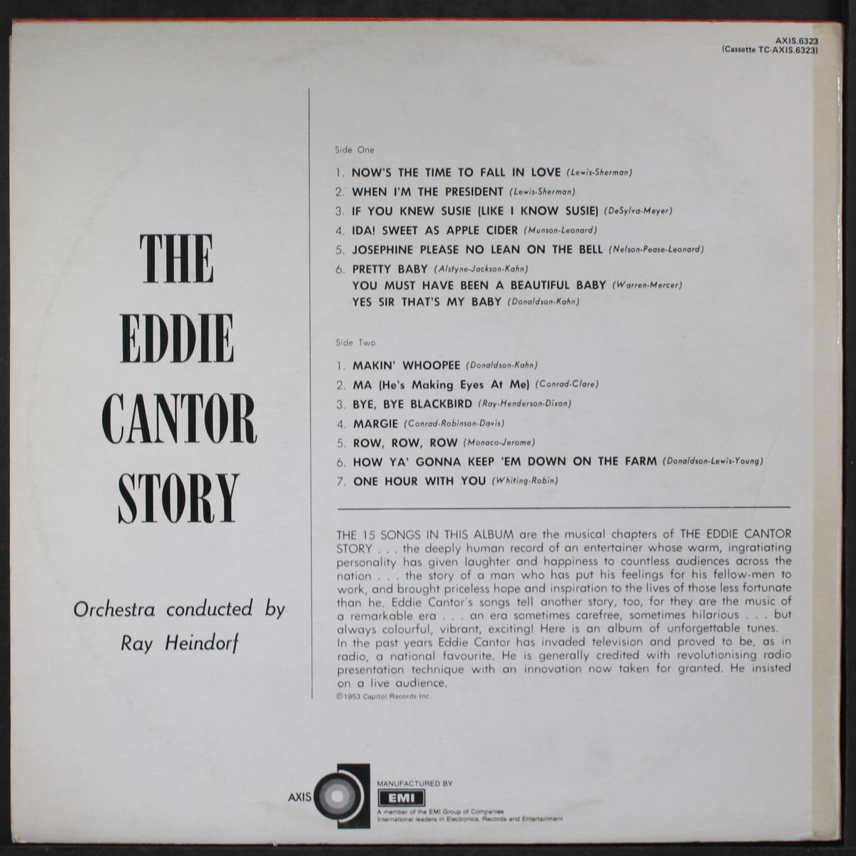 the eddie cantor story by SOUNDTRACK