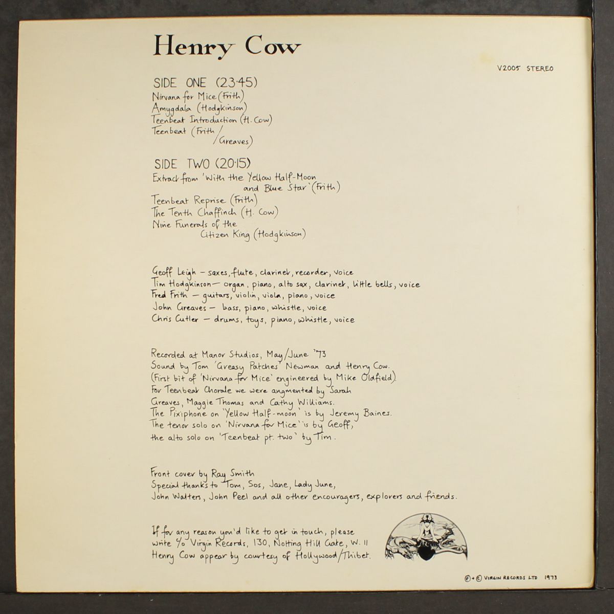 legend by HENRY COW
