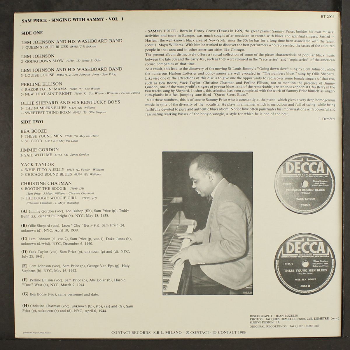 singing with sammy, vol. 1 by SAMMY PRICE