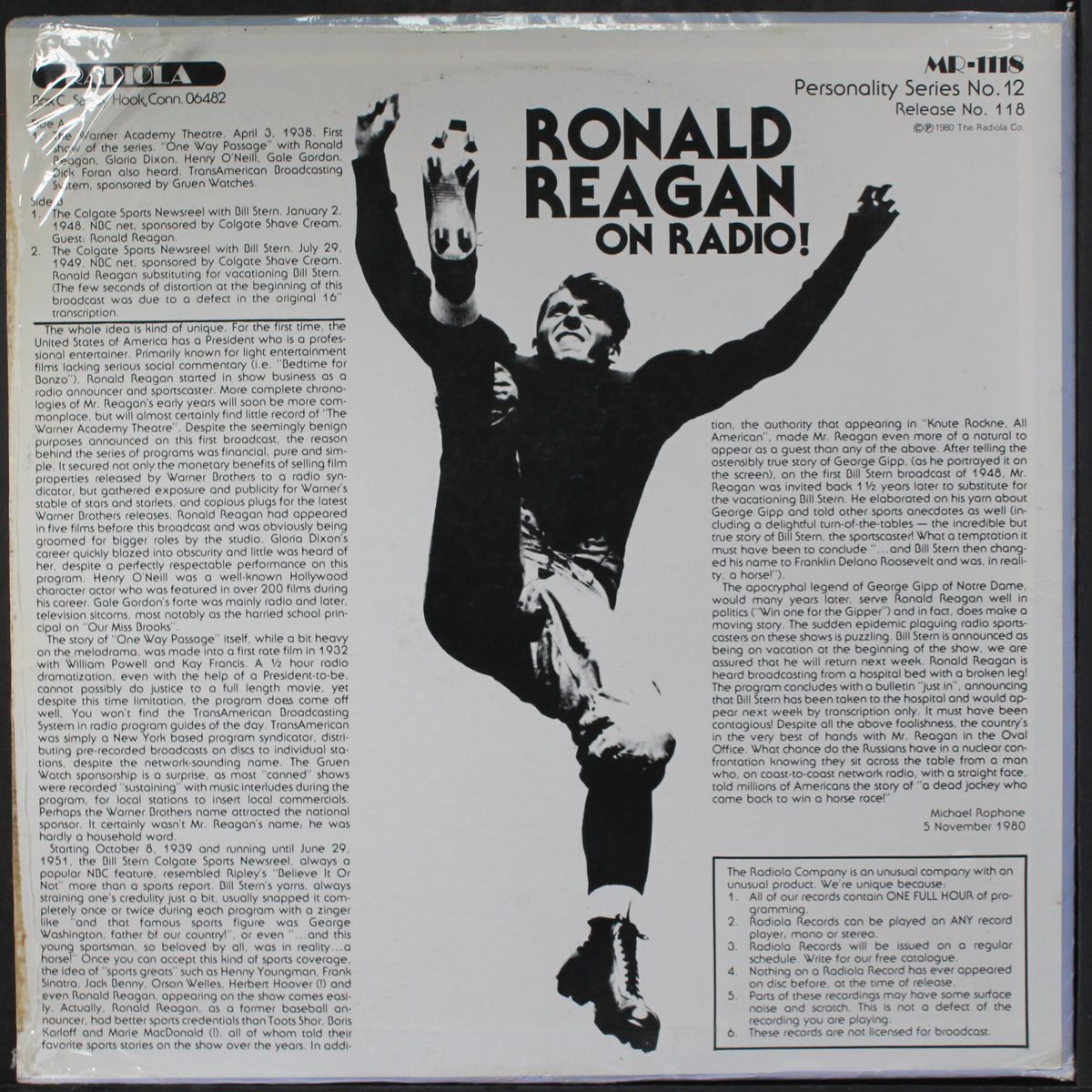 ronald reagan on radio! by ORIGINAL RADIO BROADCAST